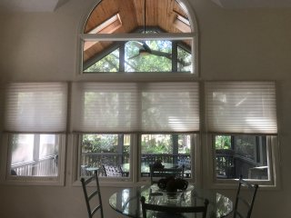 Screened porch viewed from inside great room